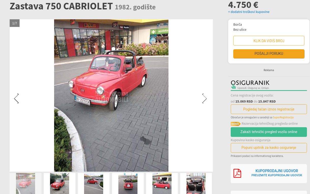 Zastava 750 Cabriolet